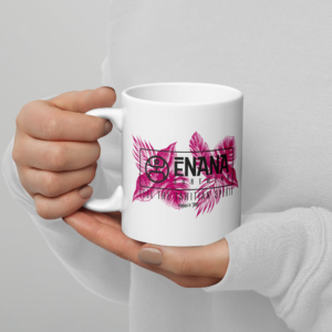 tropical spirit pink mug blanc