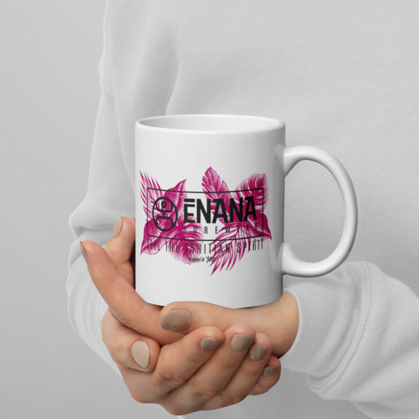 tropical spirit pink mug blanc